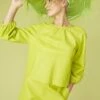 JAYLEY Lime Green Eco Leather Swing Top