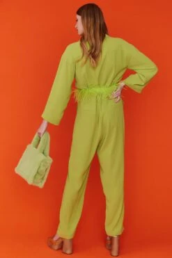 JAYLEY Lime Green Faux Fur Bag -Deals Fabulous Women Wear Store jayley lime green faux fur bag p10821 84774 image