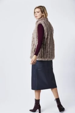 JAYLEY Mocha Faux Fur Gilet -Deals Fabulous Women Wear Store jayley mocha faux fur gilet p3677 57577 image