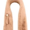 JAYLEY Mocha Faux Fur Scarf With Pearl Detail