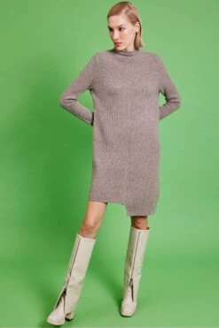 JAYLEY Mocha Pure Cashmere Dress -Deals Fabulous Women Wear Store jayley mocha pure cashmere dress p14553 96213 image