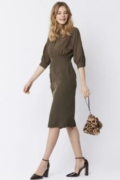 JAYLEY Mocha Pyramid Faux Fur Bag