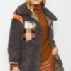 JAYLEY Mocha Shearling & Leather Coat