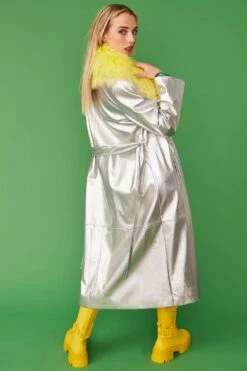 JAYLEY Mongolian Fur Collar In Yellow -Deals Fabulous Women Wear Store jayley mongolian fur collar in yellow p11475 79934 image