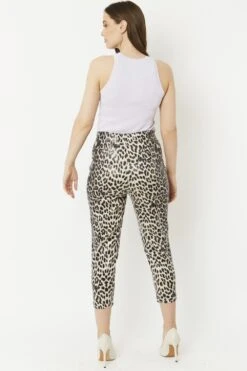 JAYLEY Mono Leopard Leopard Print Faux Suede Trousers -Deals Fabulous Women Wear Store jayley mono leopard leopard print faux suede trousers p6256 70335 image