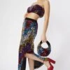 JAYLEY Multi Coloured Sequin Midi Skirt