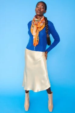 JAYLEY Orange Cashmere Blend Hand Painted Print Wrap -Deals Fabulous Women Wear Store jayley orange cashmere blend hand painted print wrap p5213 76235 image