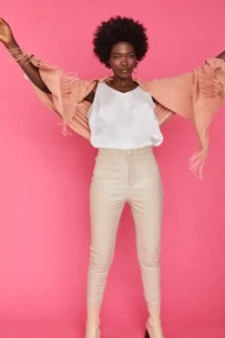 JAYLEY Orange Cashmere Blend Scarf -Deals Fabulous Women Wear Store jayley orange cashmere blend scarf p4719 75461 image