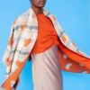 JAYLEY Orange Cashmere Blend Wrap