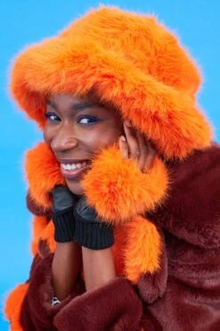 JAYLEY Orange Eco Bamboo Bucket Hat