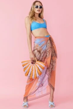 JAYLEY Orange Straw Half Moon Beach Bag -Deals Fabulous Women Wear Store jayley orange straw half moon beach bag p8644 48812 image