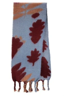 JAYLEY Oversized Blue Coloured Cashmere And Wool Scarf -Deals Fabulous Women Wear Store jayley oversized blue coloured cashmere and wool scarf p12919 87578 image