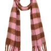 JAYLEY Oversized Tartan Cashmere Blend Scarf