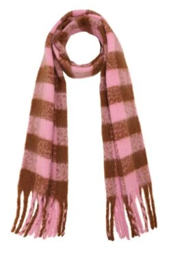 JAYLEY Oversized Tartan Cashmere Blend Scarf