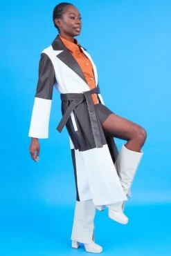 JAYLEY Patchwork Trench Coat