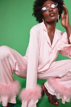 JAYLEY Pink Awilix Day To Night Feather Co-ord -Deals Fabulous Women Wear Store jayley pink awilix day to night feather co ord p8616 48771 image