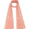 JAYLEY Pink Cashmere And Silk Blend Star Design Scarf Wrap