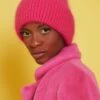 JAYLEY Pink Cashmere Blend Gigi Beanie Hat
