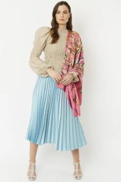 JAYLEY Pink Cashmere Blend Hand Painted Print Wrap -Deals Fabulous Women Wear Store jayley pink cashmere blend hand painted print wrap p5215 64389 image