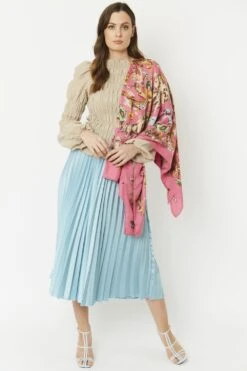 JAYLEY Pink Cashmere Blend Hand Painted Print Wrap -Deals Fabulous Women Wear Store jayley pink cashmere blend hand painted print wrap p5215 64393 image