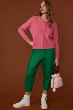 JAYLEY Pink Checkered Faux Fur Bag Faux Fur Bag -Deals Fabulous Women Wear Store jayley pink checkered faux fur bag faux fur bag p11460 79870 image