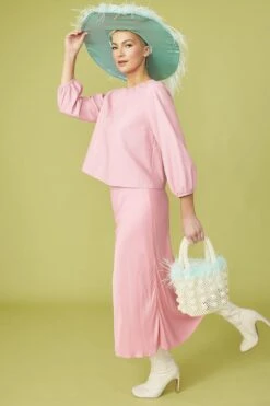 JAYLEY Pink Eco Leather Swing Top -Deals Fabulous Women Wear Store jayley pink eco leather swing top p12857 87092 image