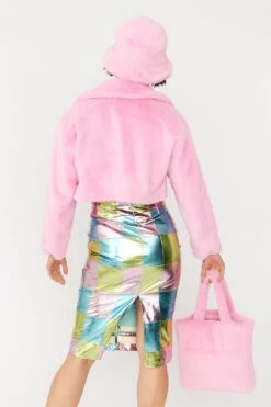 JAYLEY Pink Faux Fur Bucket Hat -Deals Fabulous Women Wear Store jayley pink faux fur bucket hat p12324 84664 image