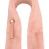 JAYLEY Pink Faux Fur Scarf With Pearl Detail