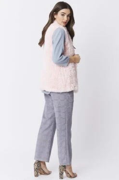 JAYLEY Pink Hand Knitted Faux Fur Gilet -Deals Fabulous Women Wear Store jayley pink hand knitted faux fur gilet p3969 58744 image