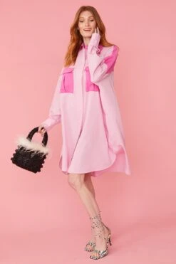 JAYLEY Pink Kate Shirt Dress -Deals Fabulous Women Wear Store jayley pink kate shirt dress p12207 84201 image