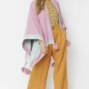 JAYLEY Pink Luxury Reversible Cashmere Blend And Pom Pom Wrap