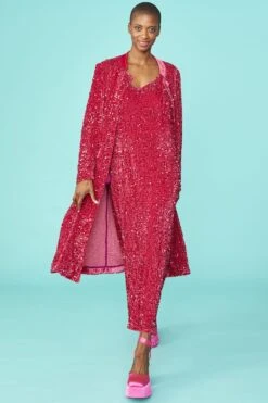 JAYLEY Pink Maxi Sequin Cami Dress -Deals Fabulous Women Wear Store jayley pink maxi sequin cami dress p12912 87492 image