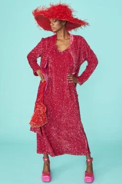 JAYLEY Pink Maxi Sequin Cami Dress -Deals Fabulous Women Wear Store jayley pink maxi sequin cami dress p12912 87495 image