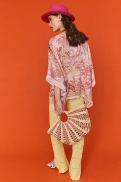 JAYLEY Pink Straw Half Moon Beach Bag -Deals Fabulous Women Wear Store jayley pink straw half moon beach bag p8645 80911 image