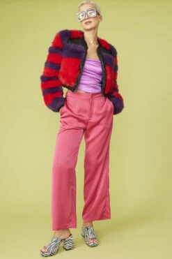 JAYLEY Pink Wide Leg Trousers -Deals Fabulous Women Wear Store jayley pink wide leg trousers p12898 87393 image