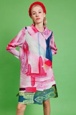 JAYLEY Pleated Maxi Dress With Classic Style Collar -Deals Fabulous Women Wear Store jayley pleated maxi dress with classic style collar p14572 96292 image