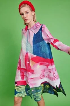 JAYLEY Pleated Maxi Dress With Classic Style Collar -Deals Fabulous Women Wear Store jayley pleated maxi dress with classic style collar p14572 96296 image