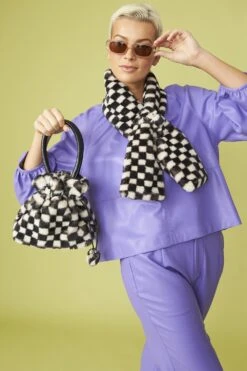 JAYLEY Purple Eco Leather Swing Top -Deals Fabulous Women Wear Store jayley purple eco leather swing top p12858 87102 image