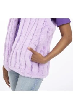 JAYLEY Purple Faux Fur Gilet -Deals Fabulous Women Wear Store jayley purple faux fur gilet p3678 57582 image