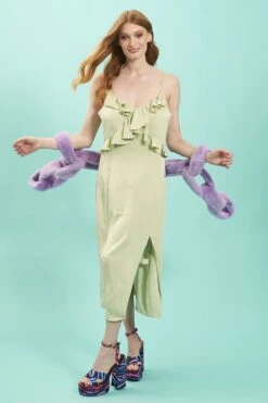 JAYLEY Purple Handcraft Faux Fur Chain Scarf -Deals Fabulous Women Wear Store jayley purple handcraft faux fur chain scarf p12729 86216 image