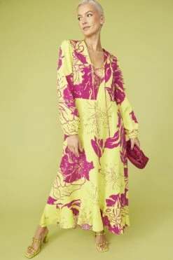 JAYLEY Rayon Blend Sienna Floral Maxi Dress