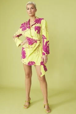 JAYLEY Rayon Blend Sienna Floral Mini Shirt Dress -Deals Fabulous Women Wear Store jayley rayon blend sienna floral mini shirt dress p12978 87937 image