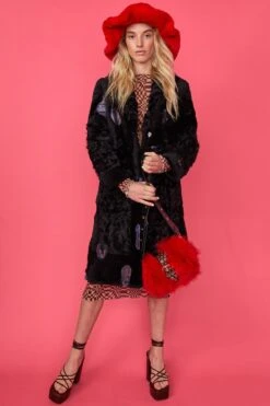 JAYLEY Red Faux Fur Oversized Hat -Deals Fabulous Women Wear Store jayley red faux fur oversized hat p11040 77151 image