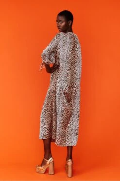 JAYLEY Silk Blend Animal Print Maxi Dress -Deals Fabulous Women Wear Store jayley silk blend animal print maxi dress p12740 86288 image