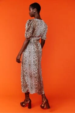 JAYLEY Silk Blend Animal Print Maxi Wrap Dress -Deals Fabulous Women Wear Store jayley silk blend animal print maxi wrap dress p12846 87019 image