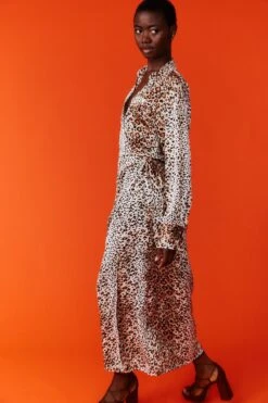 JAYLEY Silk Blend Animal Print Wrap Maxi Dress -Deals Fabulous Women Wear Store jayley silk blend animal print wrap maxi dress p12736 86595 image