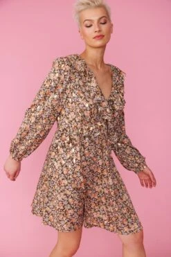 JAYLEY Silk Blend Floral Knee Length Dress -Deals Fabulous Women Wear Store jayley silk blend floral knee length dress p12205 84190 image