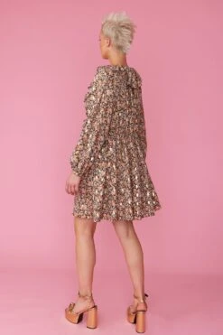 JAYLEY Silk Blend Floral Knee Length Dress -Deals Fabulous Women Wear Store jayley silk blend floral knee length dress p12205 84191 image