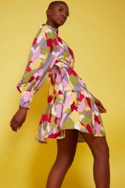 JAYLEY Silk Blend Floral Midi Dress -Deals Fabulous Women Wear Store jayley silk blend floral midi dress p13669 92664 image