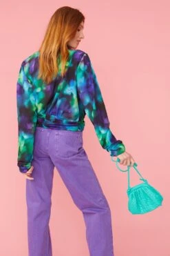 JAYLEY Silk Blend Gathered Waist Blouse -Deals Fabulous Women Wear Store jayley silk blend gathered waist blouse p13454 91044 image